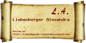 Liebenberger Alexandra névjegykártya